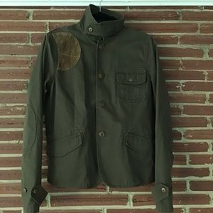COPY - Ralph Lauren olive green shirt jacket Shacket Military Equestrian Elbow …